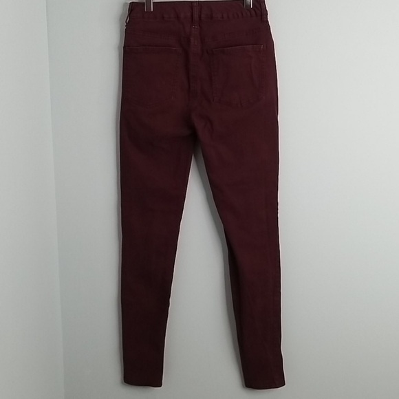 American Eagle High RISE burgundy jeggings jeans 2 - Picture 8 of 10